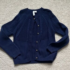 Janie and Jack Navy Cardigan Sweater, sz 6
